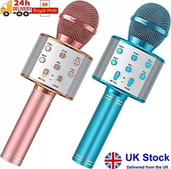 Wowstar 2 in Wireless Microphone,Karaoke Bluetooth Microphone for Kids Adults, P