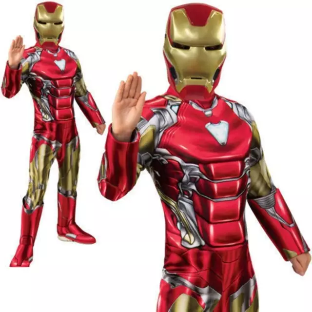 Iron Man de Luxe Garçons Déguisement Super Héro Marvel Déguisement + Masque