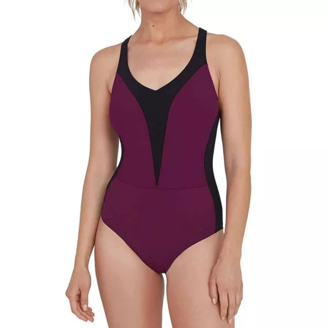 Speedo Womens Sculpture OpalLux One Piece Swimming Costume - 14