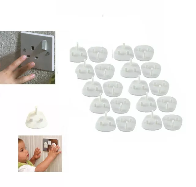 10Pc Mains Electrical Plug Socket Safety Protector Cover Insert Child Baby