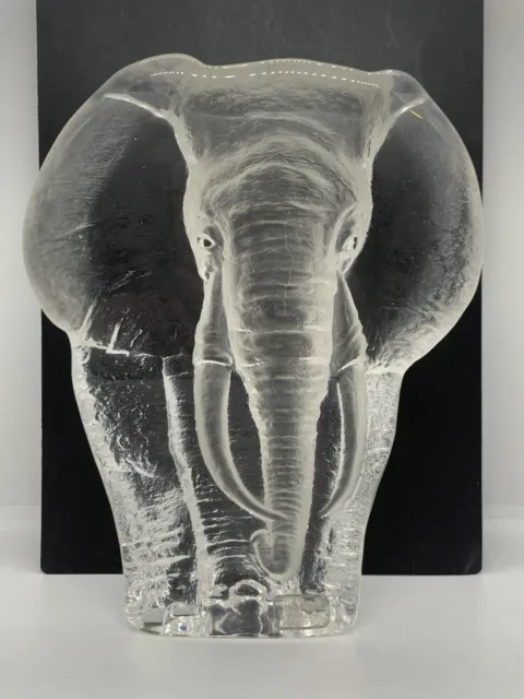 Mats Jonasson Large Lead Crystal Elephant 22cm - original sticker