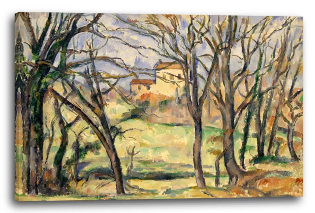 Canvas/Frames Paul Cézanne - Trees and Houses Near the Jas de Bouffan (1885-188