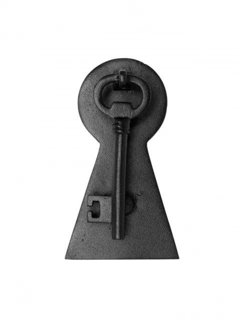 Door Knocker Black Cast Iron Key 6" H x 3 1/2" W Renovators Supply