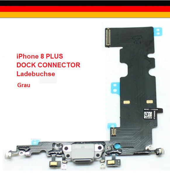 Für iPhone 8 PLUS LADEBUCHSE LIGHTNING DOCK CONNECTOR Grau #K1