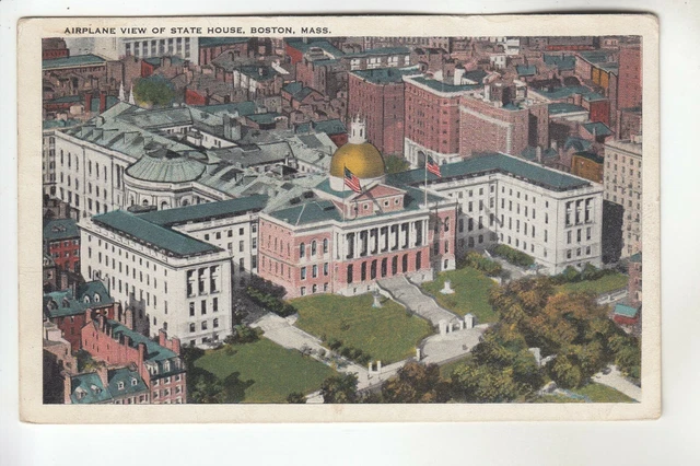 Airplane View of State House Boston MA