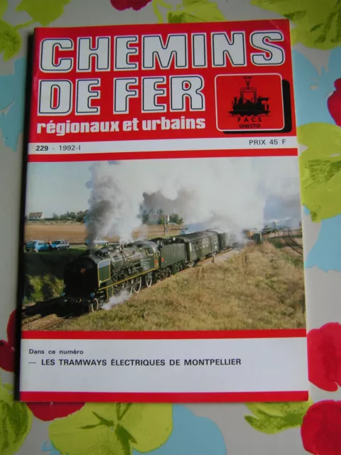 Chemins de fer régionaux et urbains 229 1992 tramways électriques de MONTPELLIER