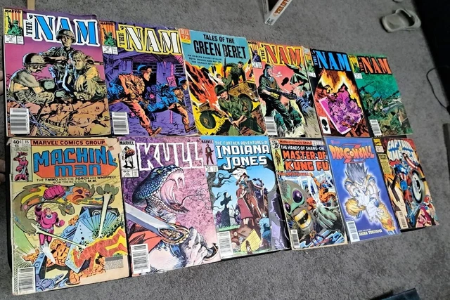 LOT X 12 Mixed Comic Books Tales Of The Green Beret Indiana Jones The NAM DBZ