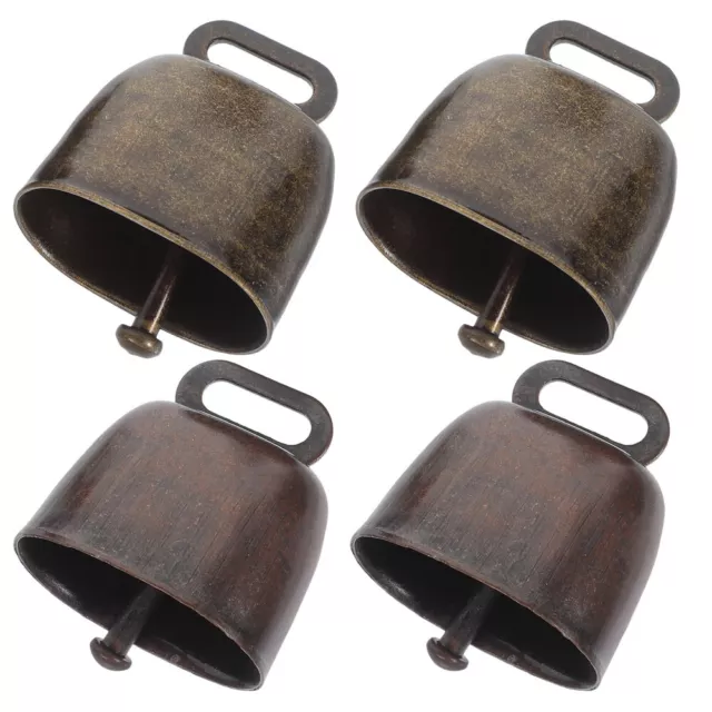 4 Pcs Anti-lost Accessories Cow Bell Sheep Bells Red Bronze Super Loud