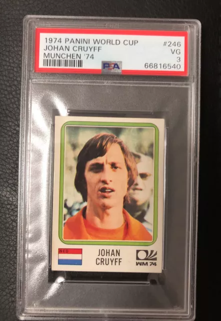 Panini Johan Cruyff #246 Psa 3 Vg Munchen 74 World Cup 1974 Munich