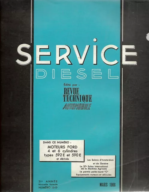 Revue Technique Service Diesel Mars 1966 N° 18 D