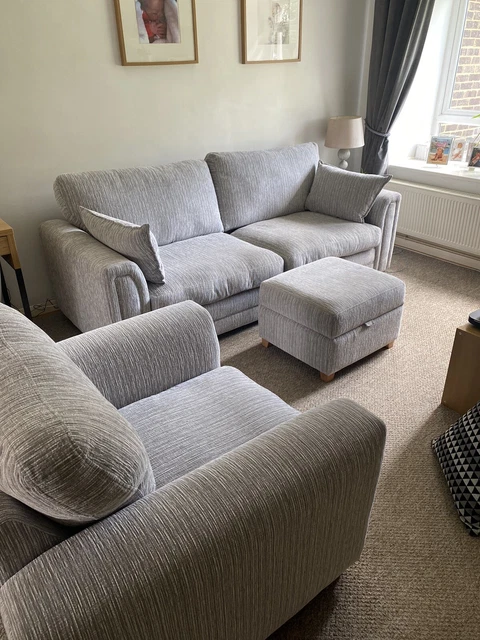 LUCA DFS 3 Piece Sofa set Only 6 Weeks Old 650.00 PicClick UK