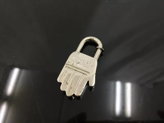 Auth HERMES 2002 ANNEE DE LA MAIN Cadena Bag Charm Silvertone 0E200270n"