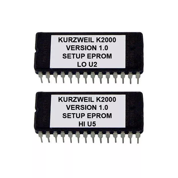 KURZWEIL K2000 K2000R Setup Eproms - new Setup Eproms Version 1.00 ROM 1