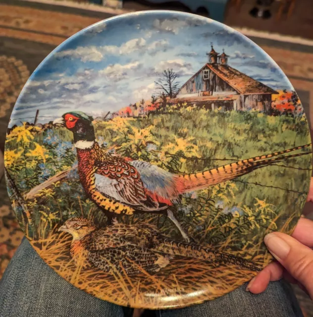 1986 Knowles "The Pheasant" Collectors Plate. Wayne Anderson Upland Birds