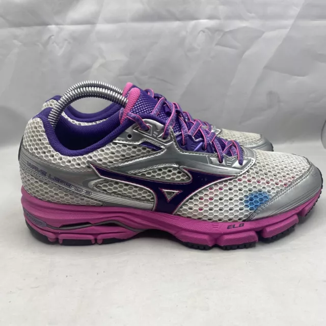 Mizuno - Wave Legend 3 Gray Silver Pink Purple Running Shoes Women's Size 9