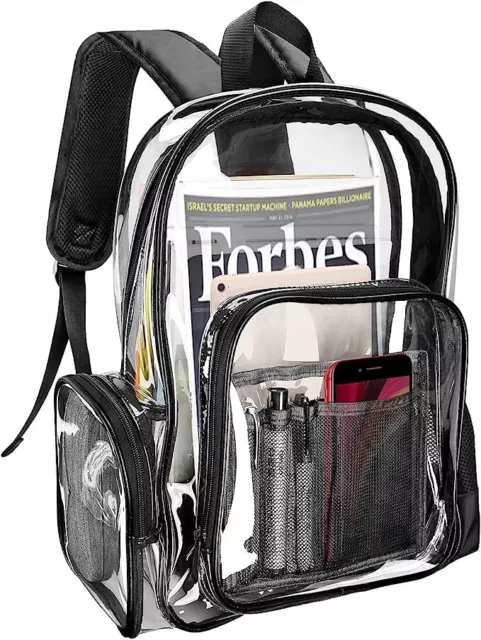 Heavy Duty Backpack See Through Backpacks Transparent Large Bookbag Clear-au