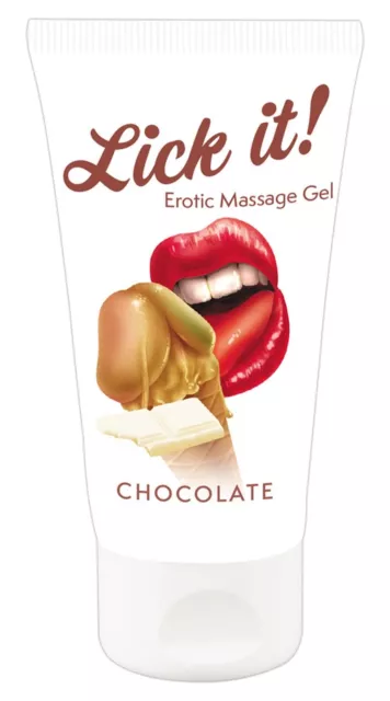 Lubrifiant gel massage intime parfum chocolat  base eau anal vaginal comestible