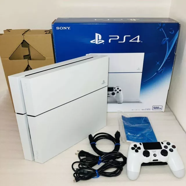 Sony PlayStation 4 PS4 CUH-1100AB02 500GB Glacier White SET Console w/o BOX