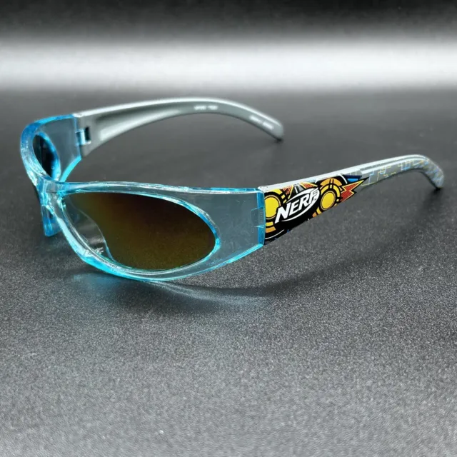 Hasbro Nerf Kids NF009 7920 Sunglasses Blue Gray Wrap Used