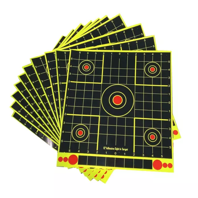 10x 12inch Shooting Paper Target Splatter Targets Aim Object Sheets Supplies