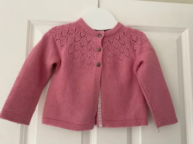 BABY BODEN Girls Pink Cosy Cardigan - Size 2-3 Years