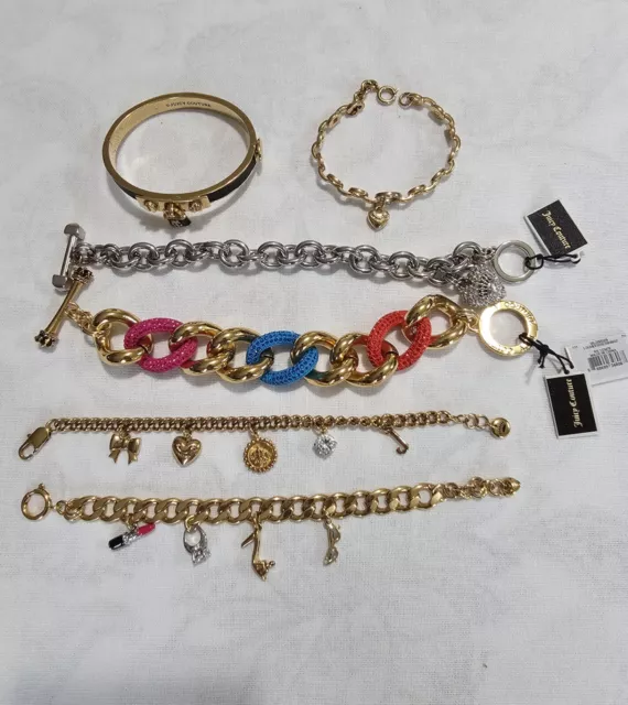 Vintage Juicy Couture charm bracelet with 8 charms 8 inches