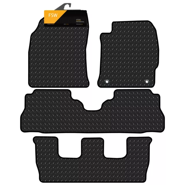 Fits Toyota Prius Plus 2012-2021 Tailored 3MM Rubber Heavy Duty Car Floor Mats