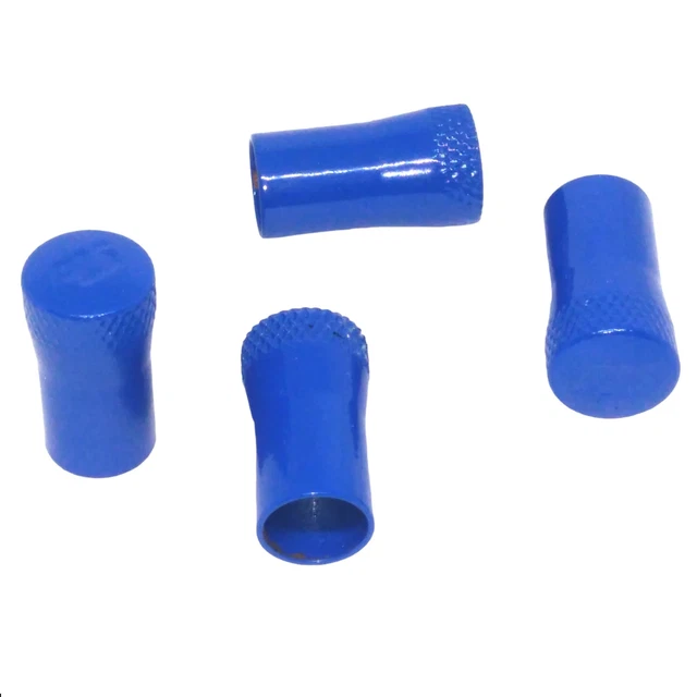 Lot De 8 Bouchons De Valve Bleus - Filetage Standard VG8 - Pour Voiture, Vélo, Moto - Anti-poussière