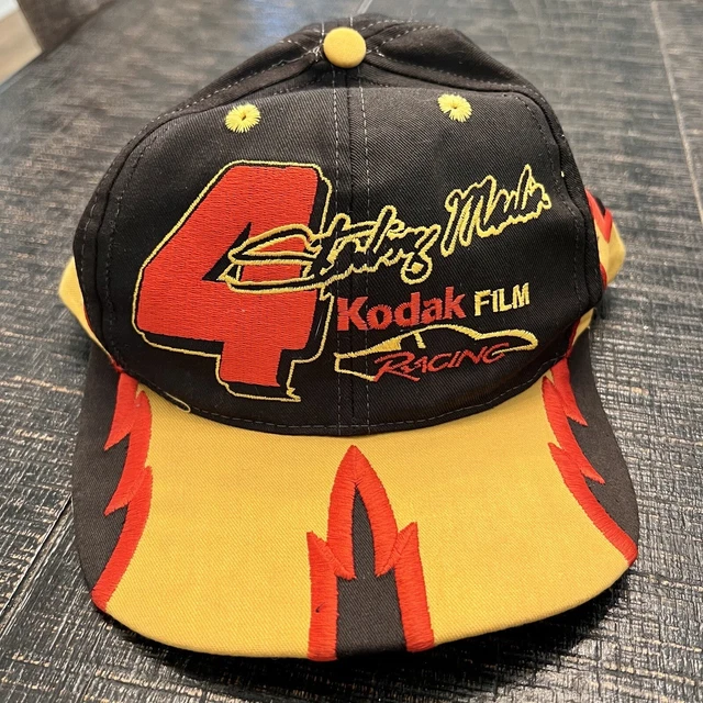 Vtg NASCAR Sterling Marlin 4 Kodak Film Racing Drew Pearson Adjustable Hat