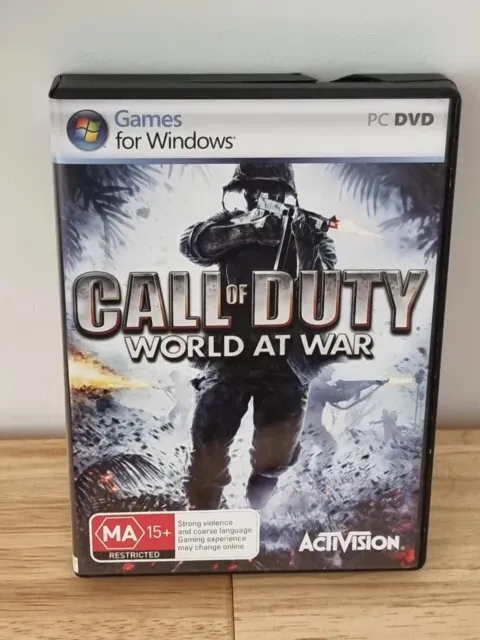 Call Of Duty World At War PC CD ROM Video Game PAL + Manual Activision