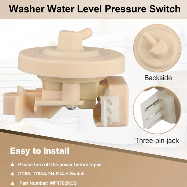 3X(WF1702NCS WASHER WATER Level Sensor DC96- 1703A/-S14-H Washer8185 ...