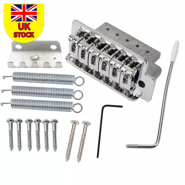 For Fender Stratocaster Strat Electric Guitar Parts Chrome Tremolo Bridge System