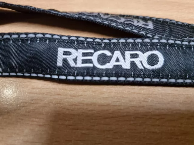 RECARO Schlüsselband / Lanyard / Keylace 'Pole Position', schwarz-weiß | NEU 3