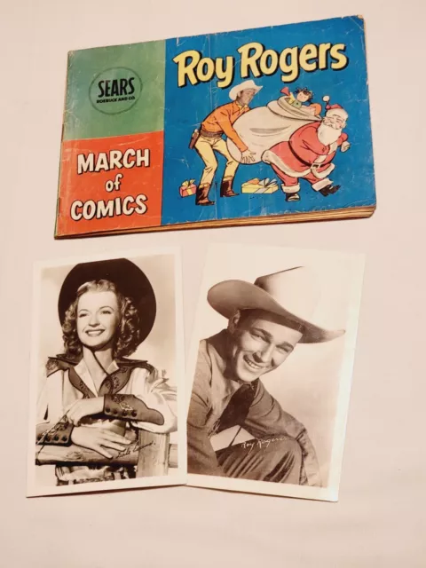 Rare ROY Rogers March Of Comics 1952 Christmas With Photo Post Cards