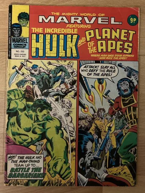 Mighty World Marvel #232 Incredible Hulk Planet Apes Man-Thing Daredevil Thanos