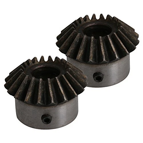 2PCS 2 Modulus 20 Teeth 14mm Hole Diameter 90 Degrees Tapered Bevel Gear 8.82oz