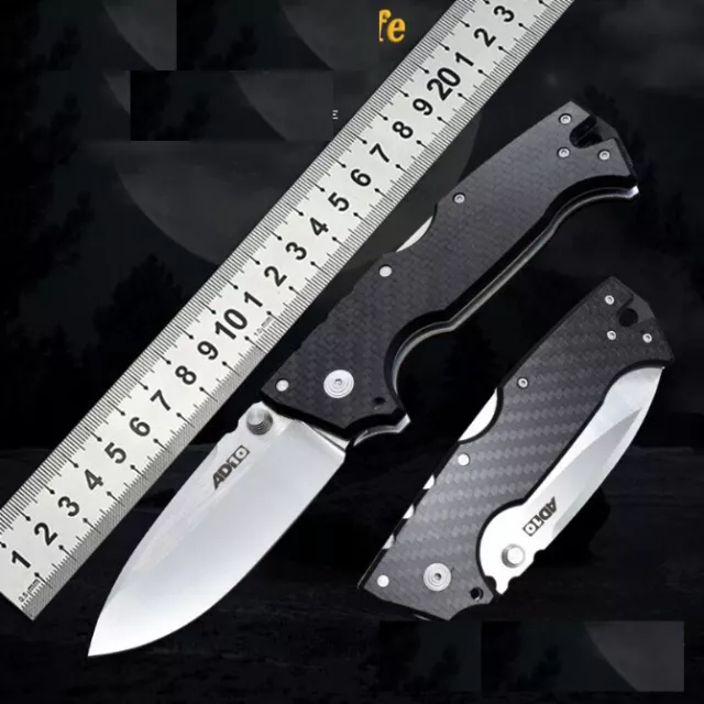 New M390 Blade Carbon fiber Handle Back Lock Tactics Folding Pocket Knife VTF190