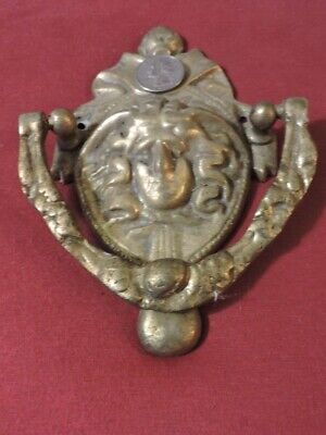 ONE antique brass door knocker knockers knock cherub angel front face Labyrinth 2