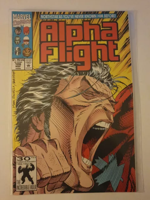 Alpha Flight #106 Marvel Comics Mar 1992 NM +Bagged, Northstar