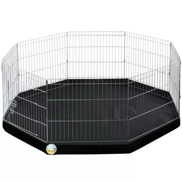 Me & My Pets Medium Folding Playpen Cage & Floor Mat Dog/Puppy/Rabbit Garden Run