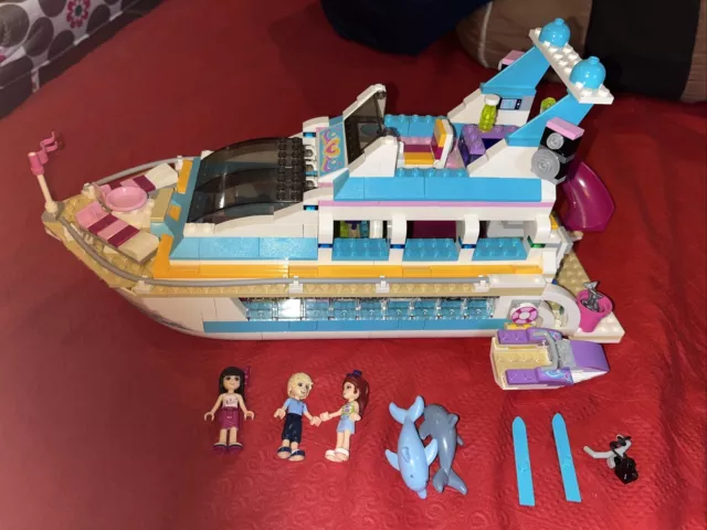 LEGO Friends 41015 Dolphin Cruise Boat Yacht 95% Complete no manual LEGO Friends 41015 Dolphin Cruise Boat Yacht 95% Complete no manual