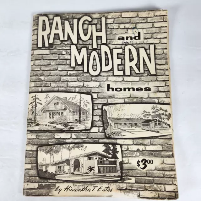 Folleto plano de planta Ranch And Modern Homes de Hiawatha Estes PB 1979