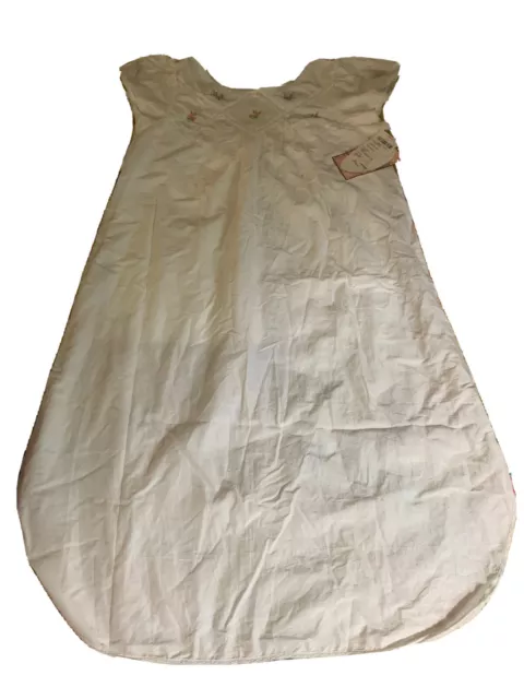 NWT, NOS Vintage Barbizon Tess Ballet Full Length Nightgown Lace Trim White L
