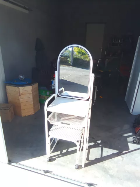 Vicco Coiffeuse Gris 55cm avec tabouret