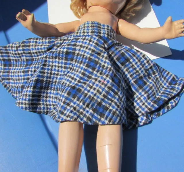 1950's Doll Houndstooth Skirt Ideal Toni P-91 Shirley Temple Dolls 15" Clothes