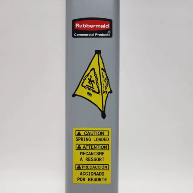 Rubbermaid Pop Up Safety Cone Multi-Lingual Caution Wet Floor Symbol Sign