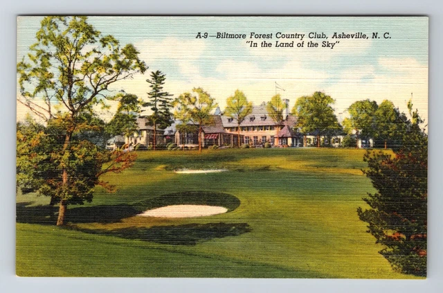 Asheville NC-North Carolina, Biltmore Forest Country Club, Vintage Postcard