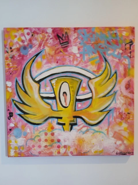 Tableau contemporain carré Luna Popart