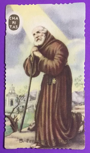 Santino Holy Card, San Francesco Di Paola -Rif. 10878