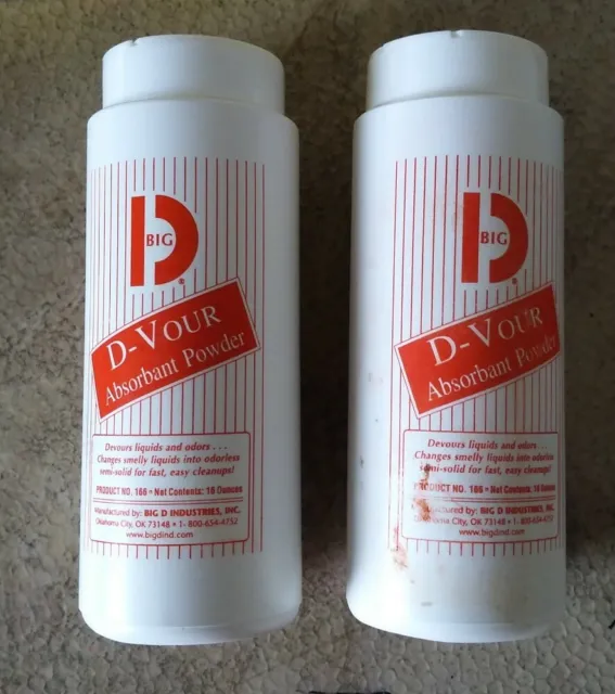 Big D D-vour Deodorant - Powder - 16 Oz - Lemon /Lot of 2